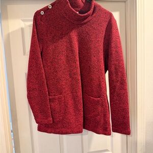 Scandia Wooda Red Button-Detail Sweater